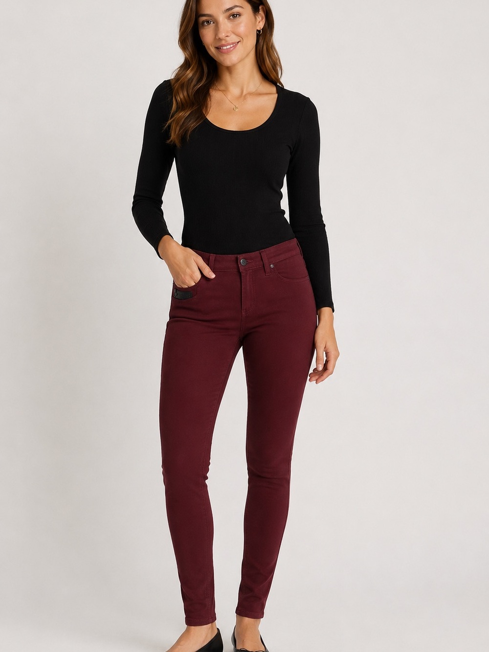 Calvin Klein Jeans Burgundy Skinny Pants – Size 6
